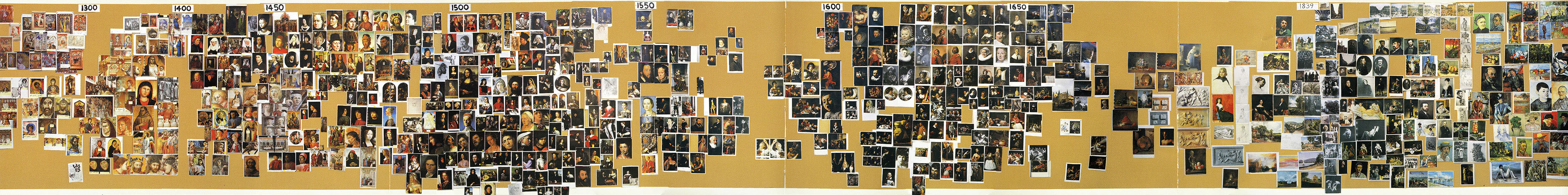 Collage of Images Representing Western Art from 1300s to 1880s.